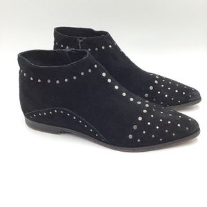Free People Aquarian black suede studded ankle bootie EU 37